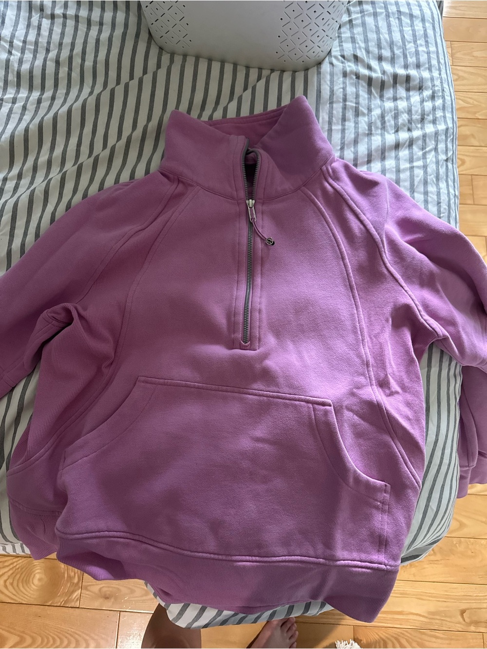 lululemon athletica pink Half-Zip Scoop Crew Pullover
